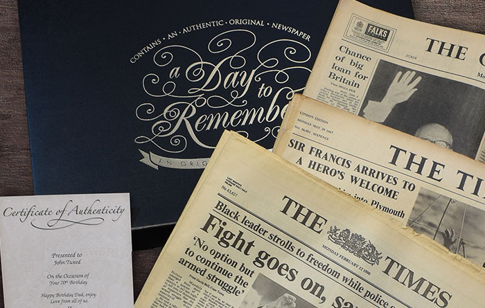 Krant Van Geboortedag Cadeau 1