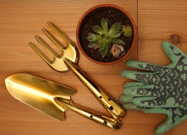 Gouden Tuingereedschap cadeau