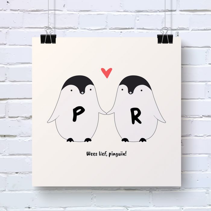 pinguin liefdesposter