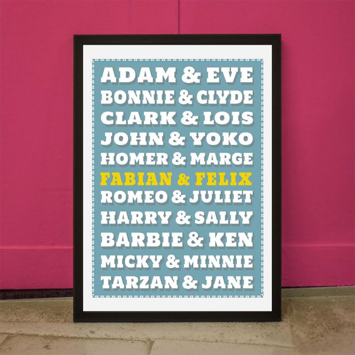 liefdesposter beroemde koppels