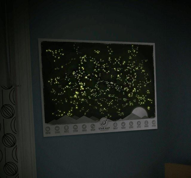 Glow in the dark sterrenkaart