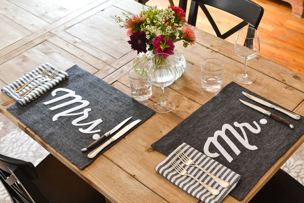 Mr Mrs placemat